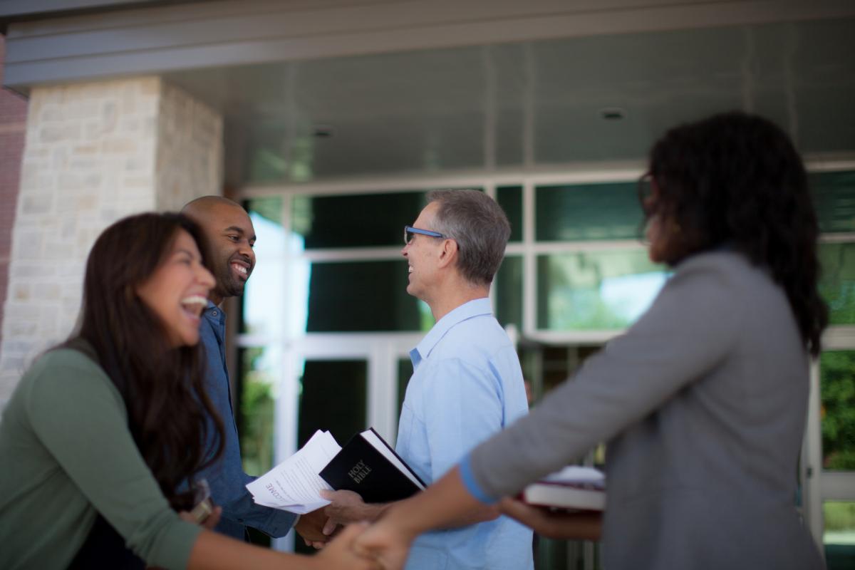 People connecting at Caledonia Vine Street Church